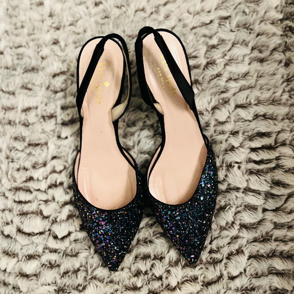 Elegant Glitter Black Women's Shoes